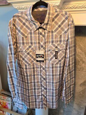 NWT Wrangler 20X Competition Advanced Comfort Western Snap Shirt - XL